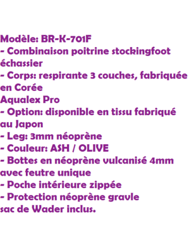 VADEADOR TRANSPIRABLE AQUAZ BR K-701 F