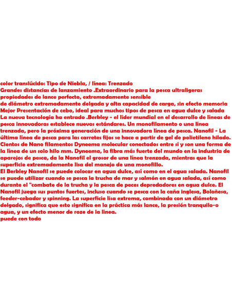 HILO TRENZADO BERKLEY NANOFIL