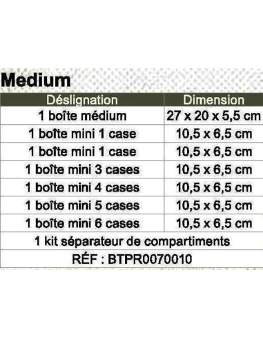 PROWESS MEDIUM BOITE ACCESSOIRES+ 6 BOÎTES