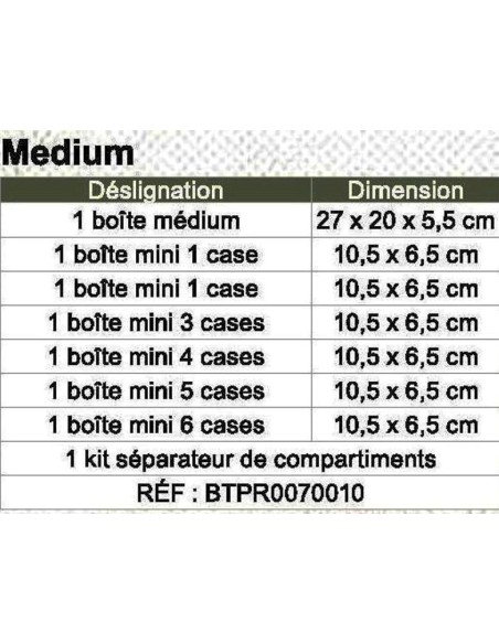 PROWESS CAIXA ACCESSORIS MITJANA + 6 CAIXES