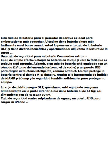 caixa de bateria dlt Multipurpose