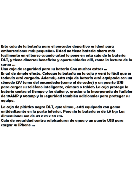CAJA PARA BATERIA MULTIFUNCION DLT