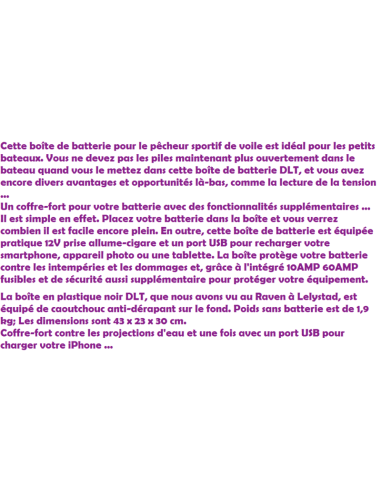 Multitasking mit dem DLT Batteriekasten 