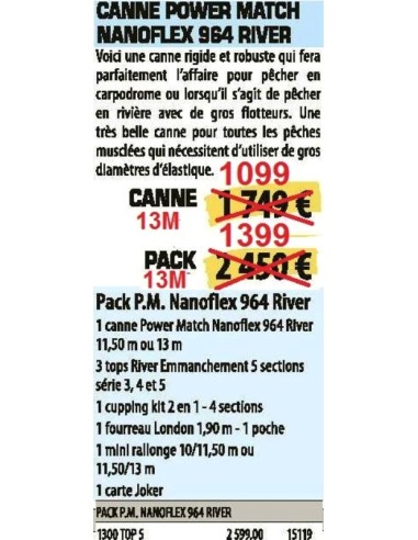 SENSAS CANYA ENCHUFABLE POWER MATCH MANOFLEX 964 RIVER