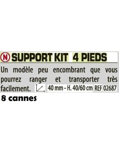 SUPORT KIT VERD 4 PEUS, amb 8 posicions, D.40 MM 2