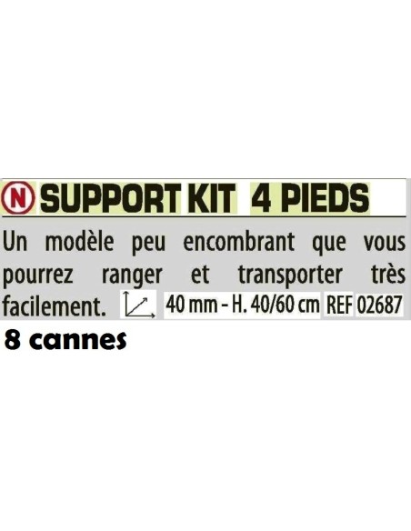 SOPORTE KIT 4 PTAS, 8 POSICIONES, D.40MM