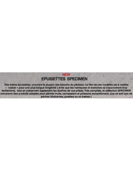 PEZON&MICHEL EPUISETTE SPECIMEN TROUT