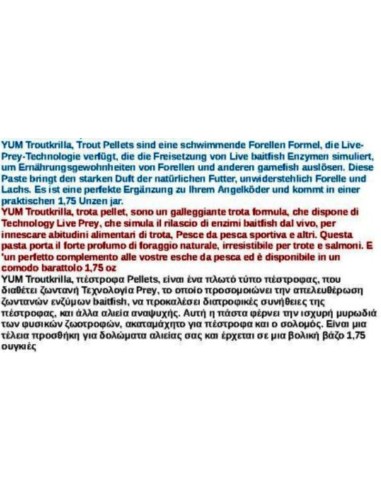 YUM PASTA TRUCHA KRILL 75GR.