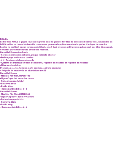 CARRETE DE PESCA FIN-NOR AHAB