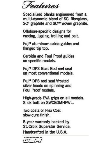 St. Croix-Premiers Saltwater trolling Rod 30-50 lb. 