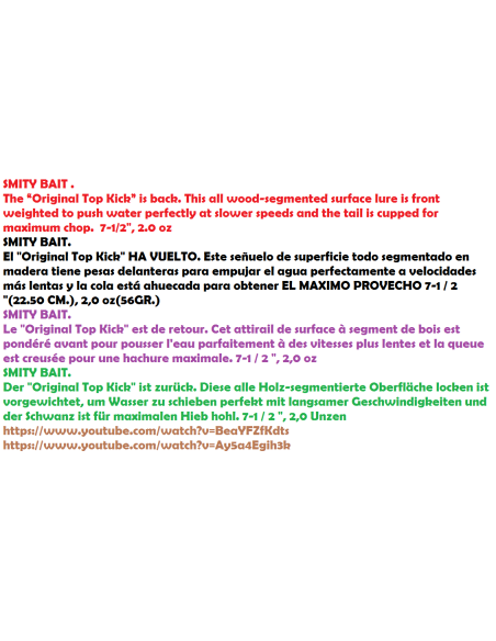 Dick Gries Lures Original Top Kick SUPER TWIN