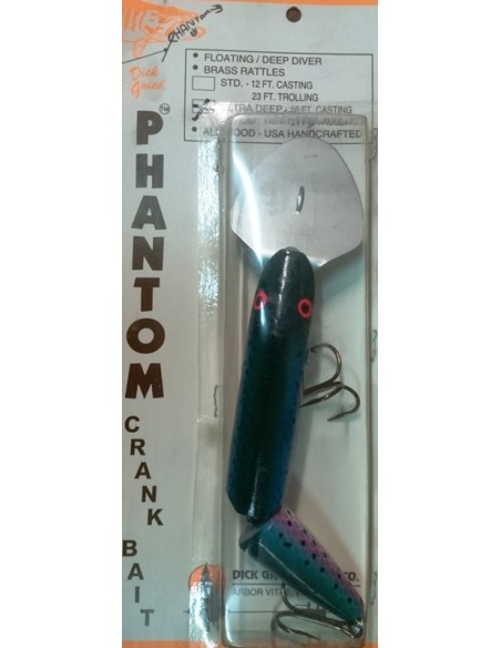 DICK GRIES ARTICULE PHANTOM  Crank BAIT MUSKY FISHING LURE 