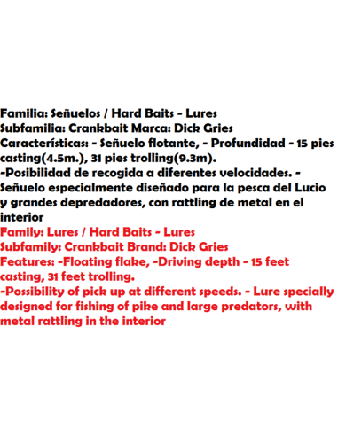 Smity Bait / Dick Gries Ojibwa it rattles Ultra Profundo