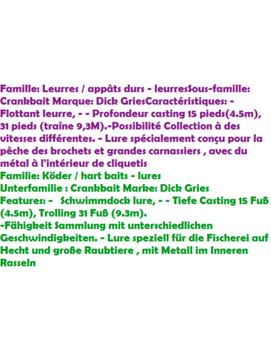 Smitty Bait / Dick Gries Ojibwa it rattles Ultra Profondo