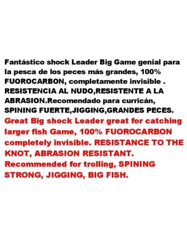FLUOROCARBON SHOCK LEADER