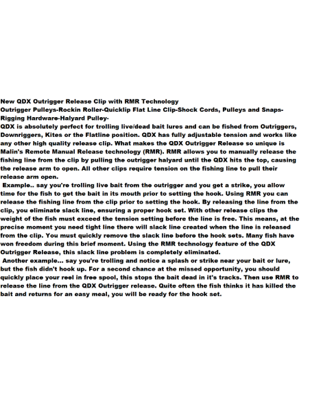 CLIP DE LIBÉRATION D'OUTRIGGER QDX