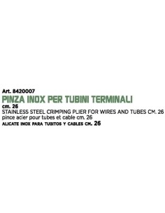 PINZA INOX PER TUBINI TERMINALE 2
