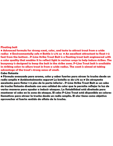 P-LINE STRIKE TROUT BAIT