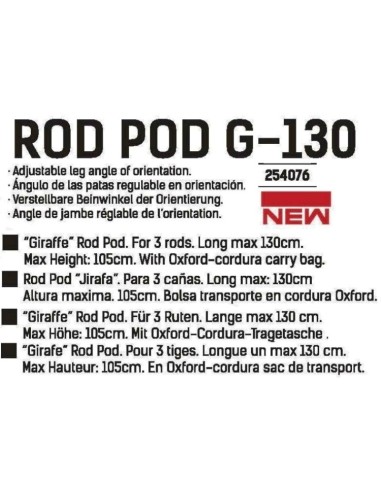 VORTEKS ROD POD G-130, tripé CARPA