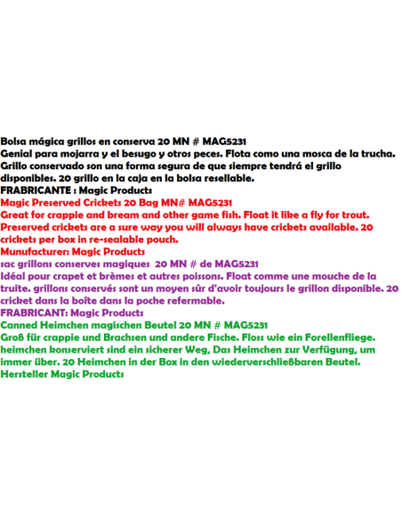MAGIC PRODUCTS Grilo 20 unidades