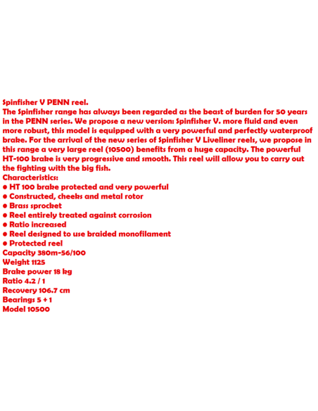 PENN MULINELLO SPINFISHER V 10500