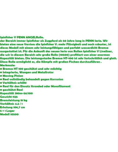 PENN CARRET SPINFISHER V 10500