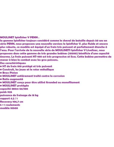 PENN ANGELROLLE SPINFISHER V 10500