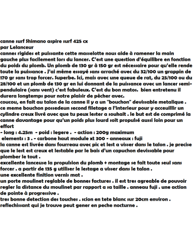 SHIMANO ROD ASPIRE SURF 425 CX 