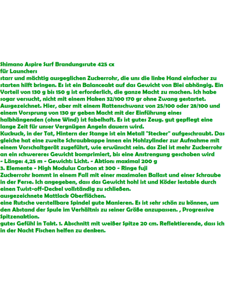 SHIMANO CANYA ASPIRE SURF 425 CX 