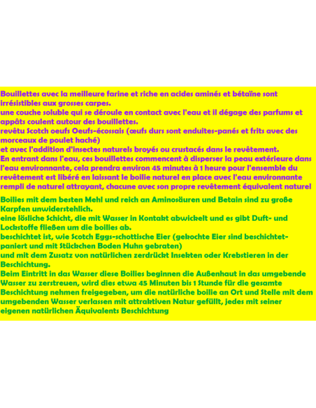 Boilies bastionnées Köstlichkeiten