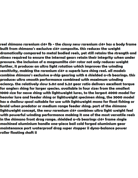 SHIMANO ANGELROLLE RARERIUM FB   CI4+