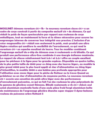 SHIMANO CARRETE RARERIUM FB   CI4+