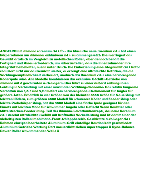 SHIMANO MULINELLO RARERIUM FB   CI4+