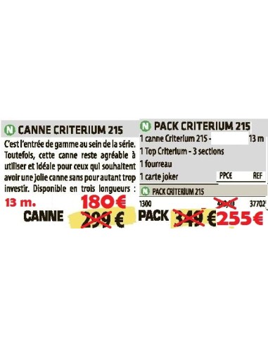 SENSAS ENCHUFABLE CRITERIUM 215   13M.