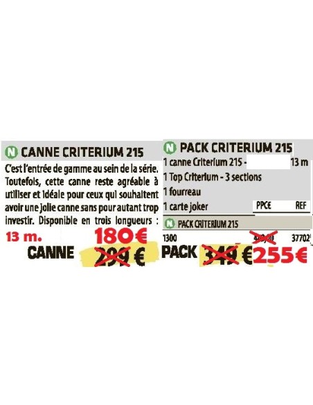 SENSAS STECKSYSTEM CRITERIUM 215   13M.