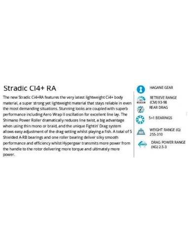 SHIMANO CARRETE STRADIC CI4+ RA