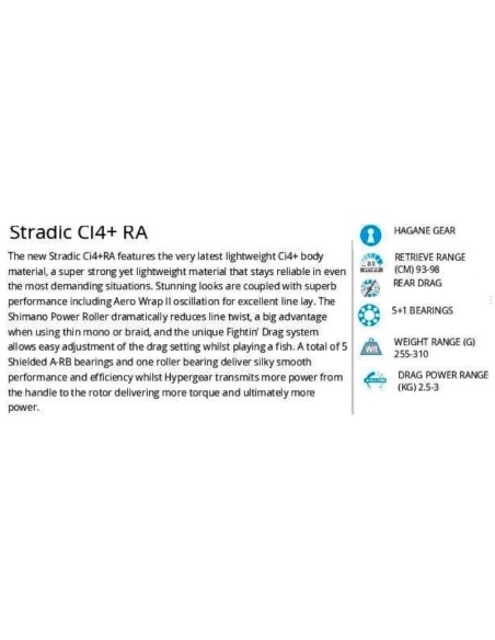 SHIMANO MULINELLO STRADIC CI4+ RA
