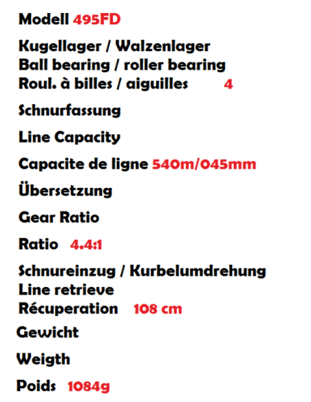 BLACK CAT REEL EXTREME FD 495