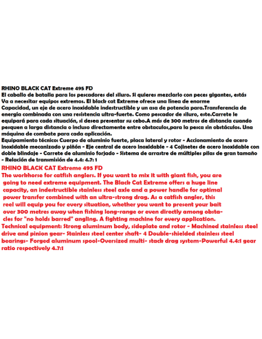 MOULINET BLACK CAT EXTREME FD 495