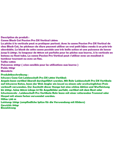 BLACK CAT ROD PASSION PRO DX VERTICAL