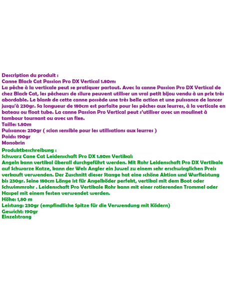 BLACK CAT CAÑA PASSION PRO DX VERTICAL