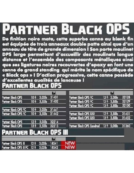 STARBAITS ANGELRUTE PARTNER BLACK OPS X50