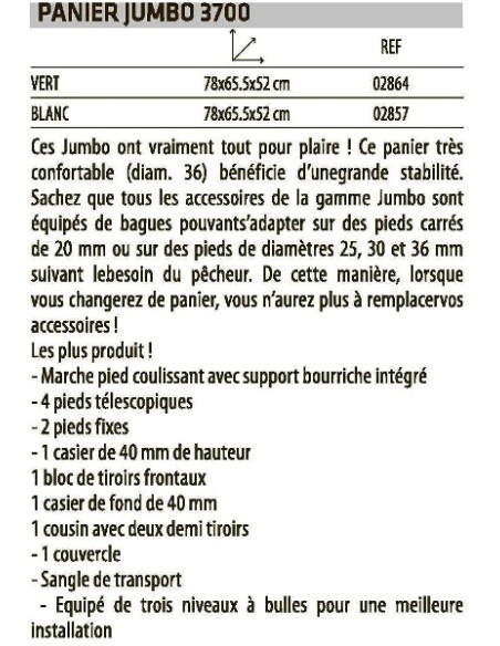 SENSAS PANIER STATION JUMBO 3700