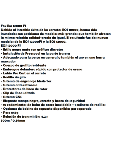 FOX  CARRETO EOS 12000 FS