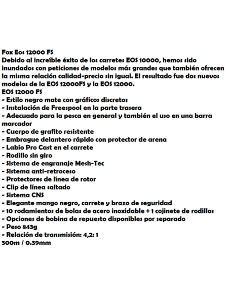 FOX  CARRETO EOS 12000 FS