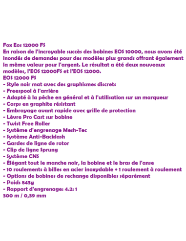 FOX  CARRET EOS 12000 FS