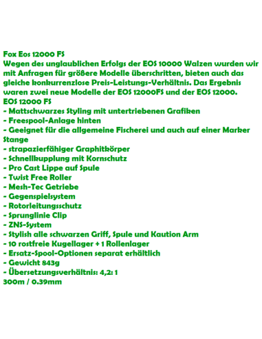 FOX  CARRET EOS 12000 FS