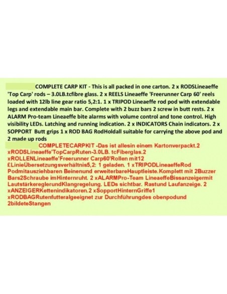 Carp Kit - Complete 2 CANNES Set-up 