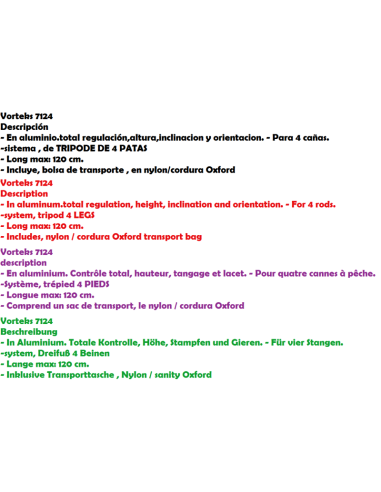 ROD POD VORTEKS 7124