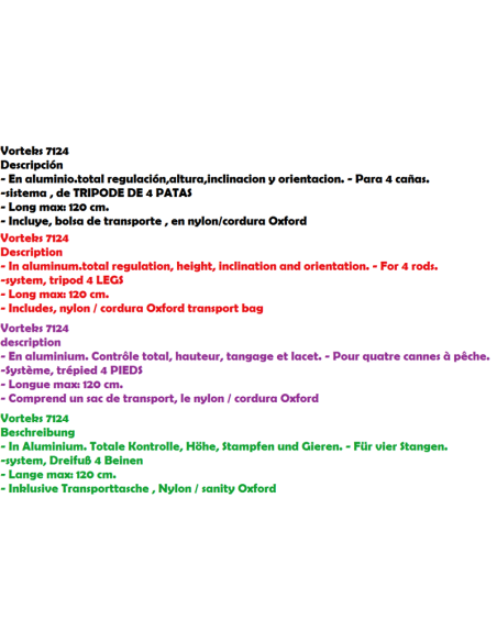 ROD POD VORTEKS 7124